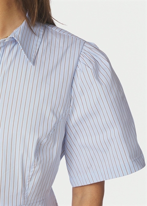 Janelle stripe skjorte Blue/Brown Stripe Neo Noir